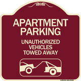 Apartment Parking - Unauthorized Vehicles Towed Away (With Car Tow Graphic)