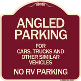 Angled Parking for Cars Trucks and Similar Vehicles - No RV Parking