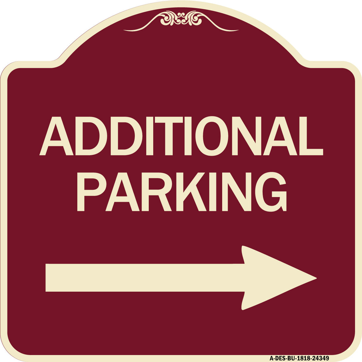 Additional Parking Sign (Right Arrow)