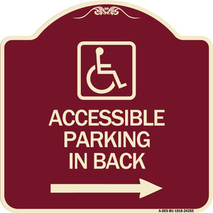 Accessible Parking on Right Arrow (With Graphic)