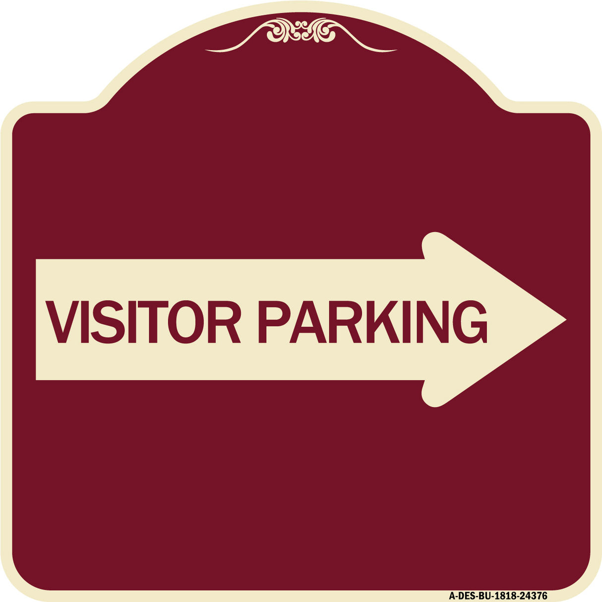 Visitor Parking (With Right Arrow)