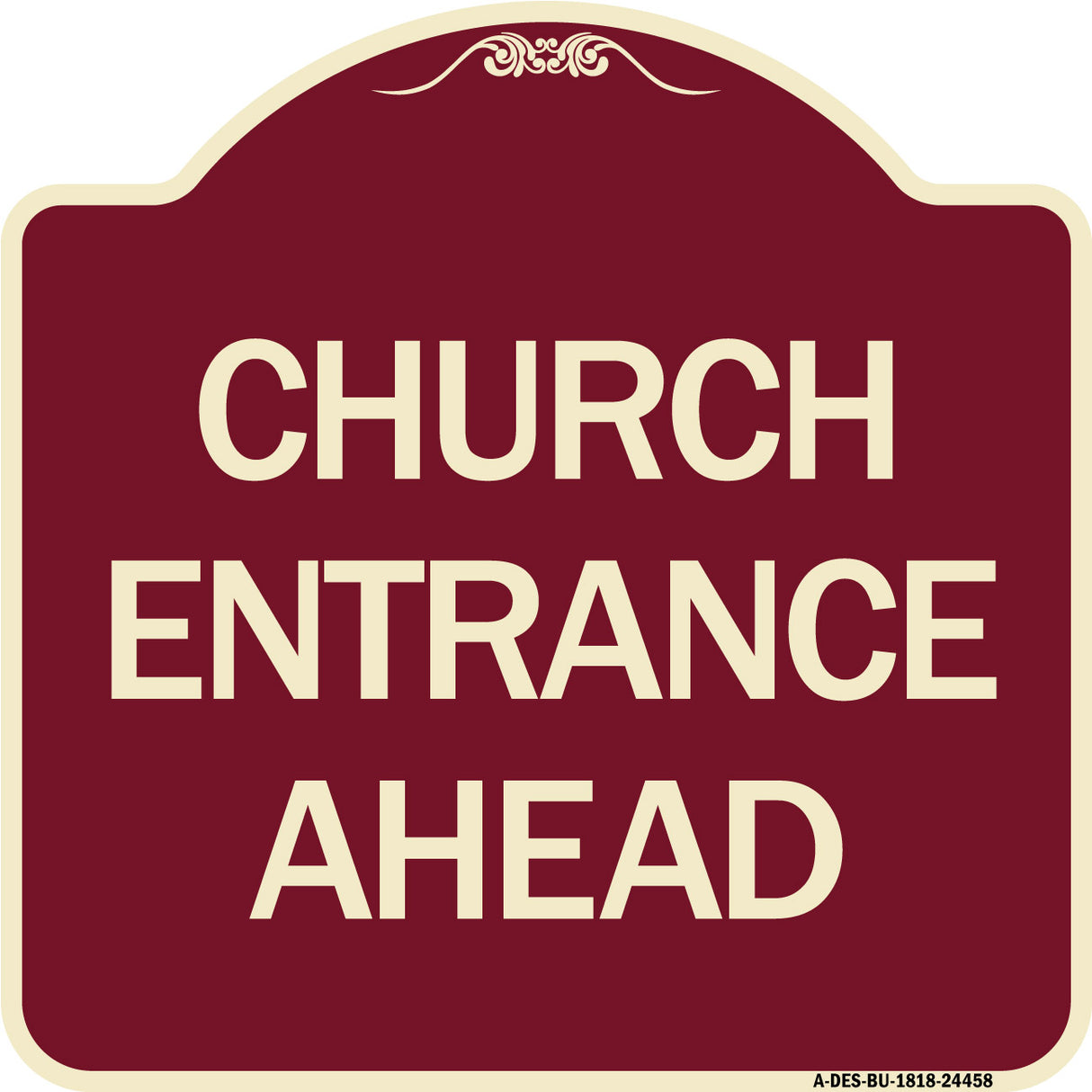 Church Entrance Ahead