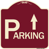 Parking with Arrow Pointing Up