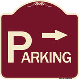 Parking with Arrow Pointing Right