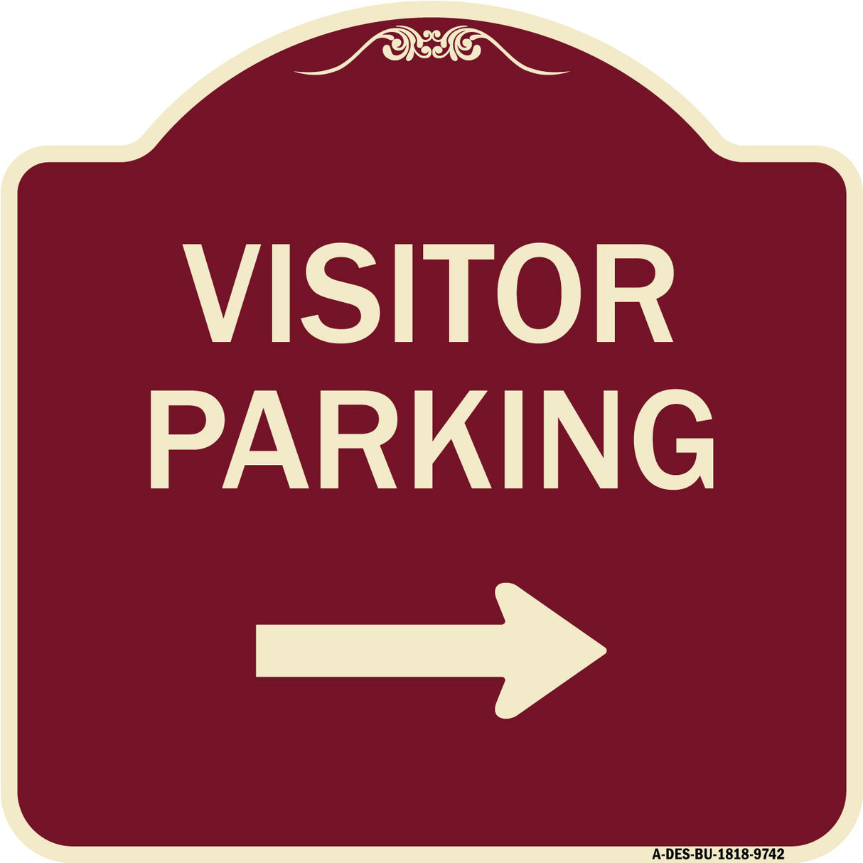 Visitor Parking (With Right Arrow)