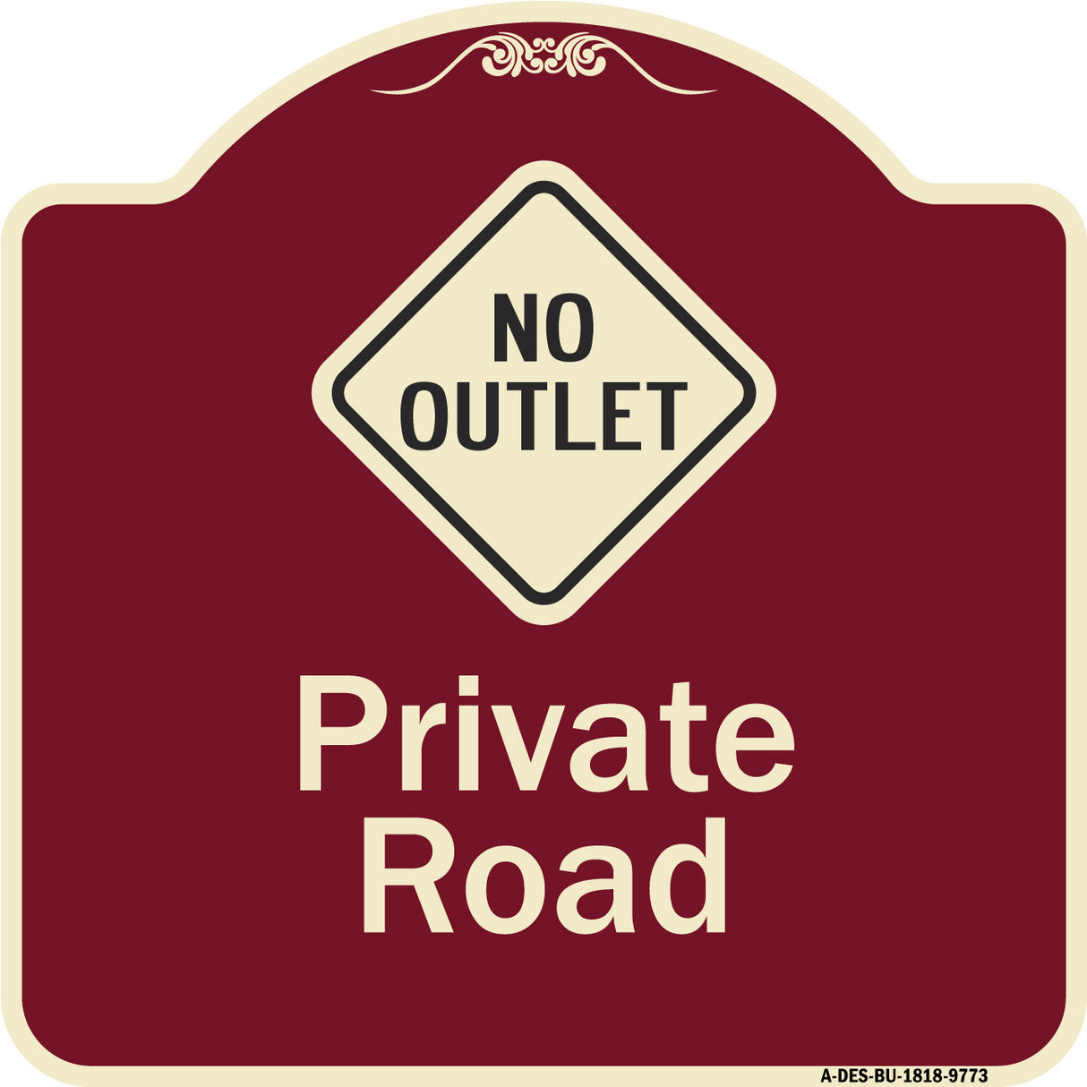 Private Road With No Outlet Symbol