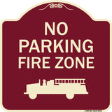 No Parking, Fire Zone With Graphic