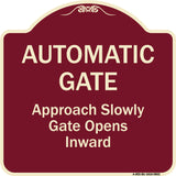 Automatic Gate Approach Slowly Gate Opens Inward