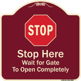 Stop, Wait For Gate To Open Completely With Symbol