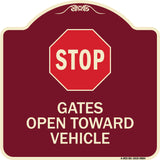 Stop, Gates Open Toward Vehicle