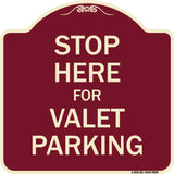 Stop Here For Valet Parking