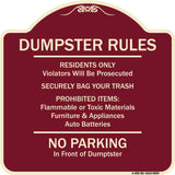 Residents Only Violators Prosecuted Bag Your Trash No Parking In Front Of Dumpster