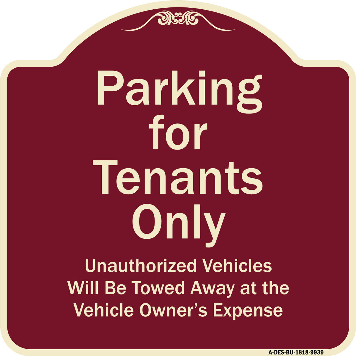 Parking For Tenants Only Unauthorized Vehicles Towed Away