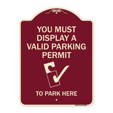 You Must Display A Valid Parking Permit to Park Here (With Parking Permit Graphic)