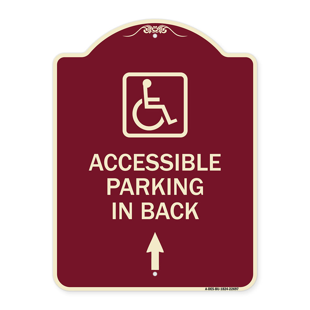 With NY - Approved Isa Symbol Accessible Parking on Up Arrow (With Graphic)