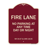 Wisconsin Fire Lane No Parking at Anytime Day or Night