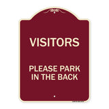 Visitors Please Park in the Back