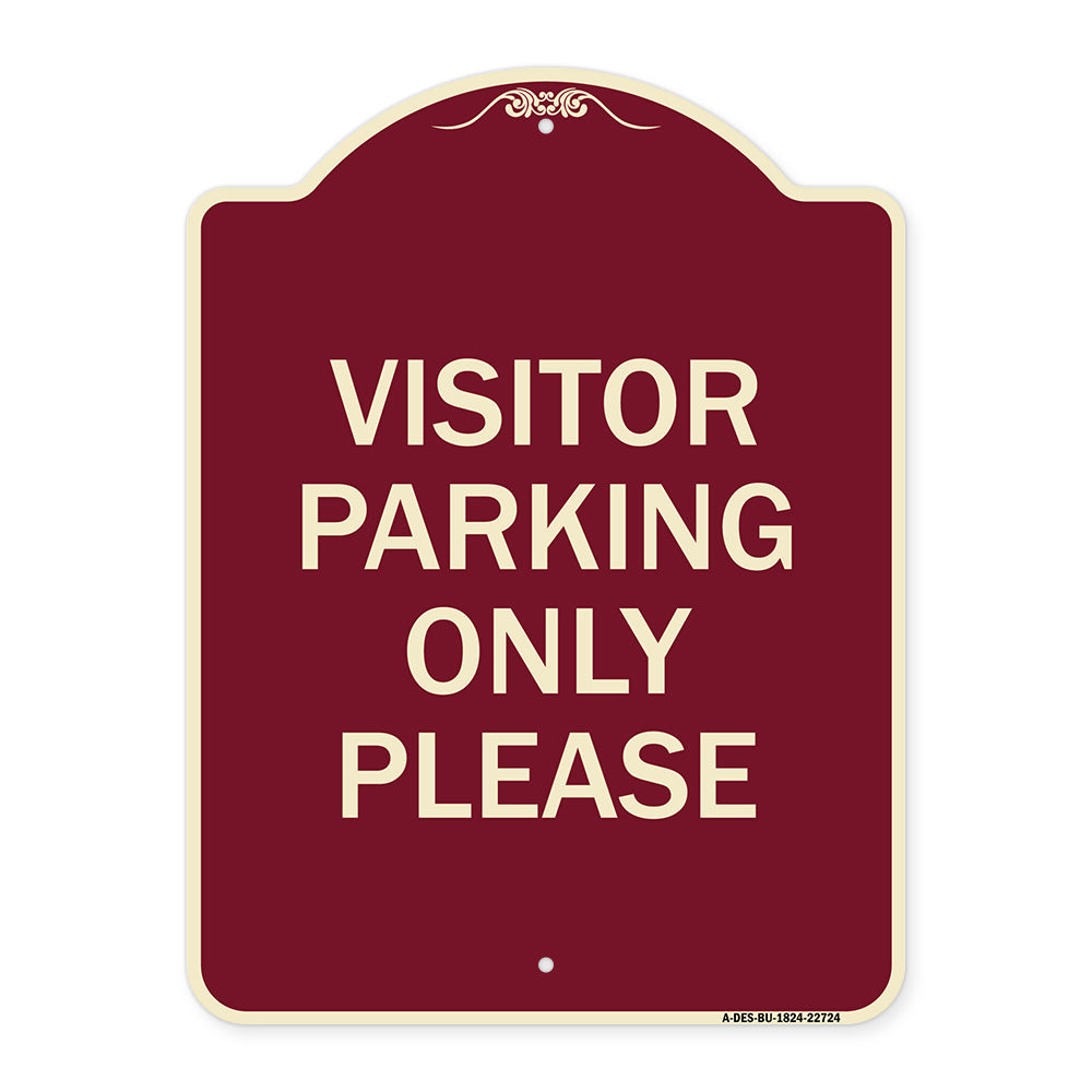 Visitor Parking Sign Visitor Parking Only Please