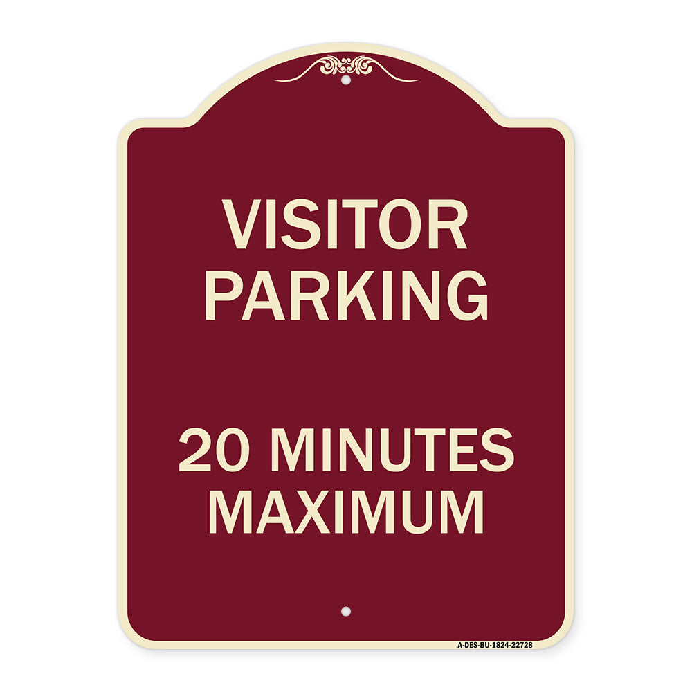 Visitor Parking Sign Visitor Parking 20 Minutes Maximum