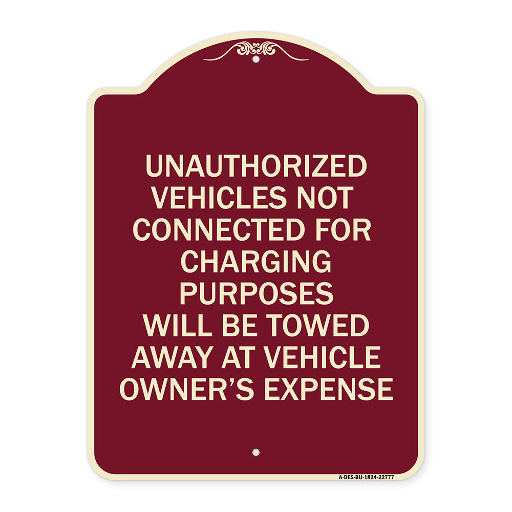 Unauthorized Vehicles Not Connected for Charging Purpose Will Be Towed