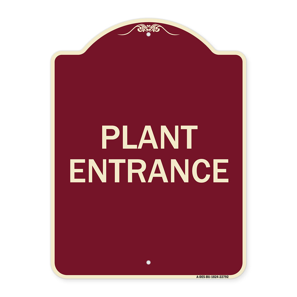 Traffic Entrance Sign Plant Entrance