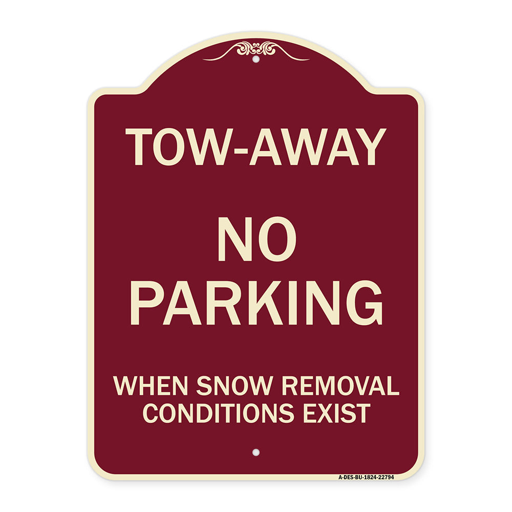 Tow-Away No Parking When Snow Removal Conditions Exist