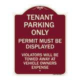 Tenant Parking Only Display Permit Violators Towed at Owner Expense