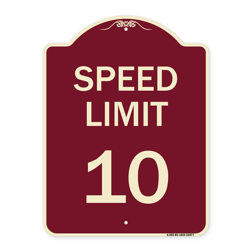 Speed Reduction Sign Speed Limit 10 Mph