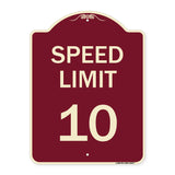 Speed Reduction Sign Speed Limit 10 Mph