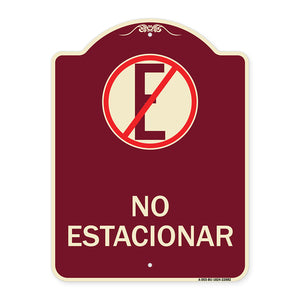 Spanish Parking Sign No Estacionar (No Parking) (With Graphic)