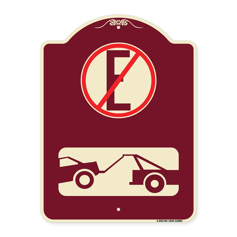 Spanish Parking Control Sign No Estacionar (No Parking) (With Symbol)