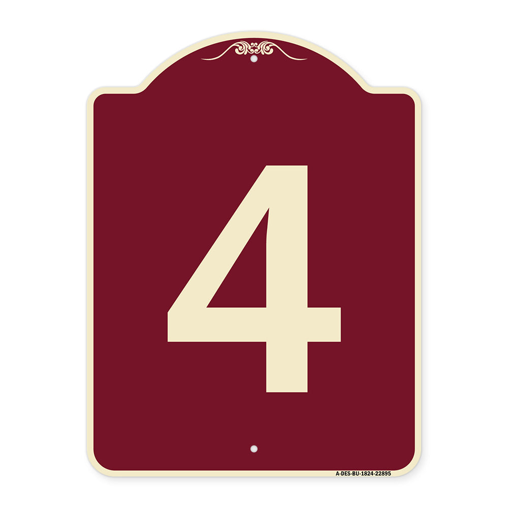Sign with Number 4