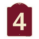Sign with Number 4