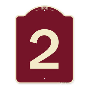 Sign with Number 2