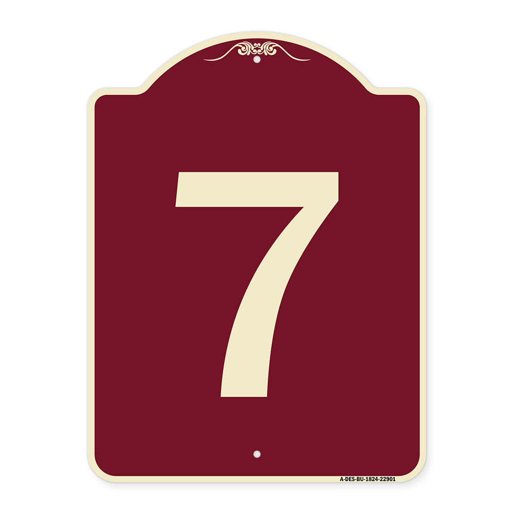 Sign with Number '7