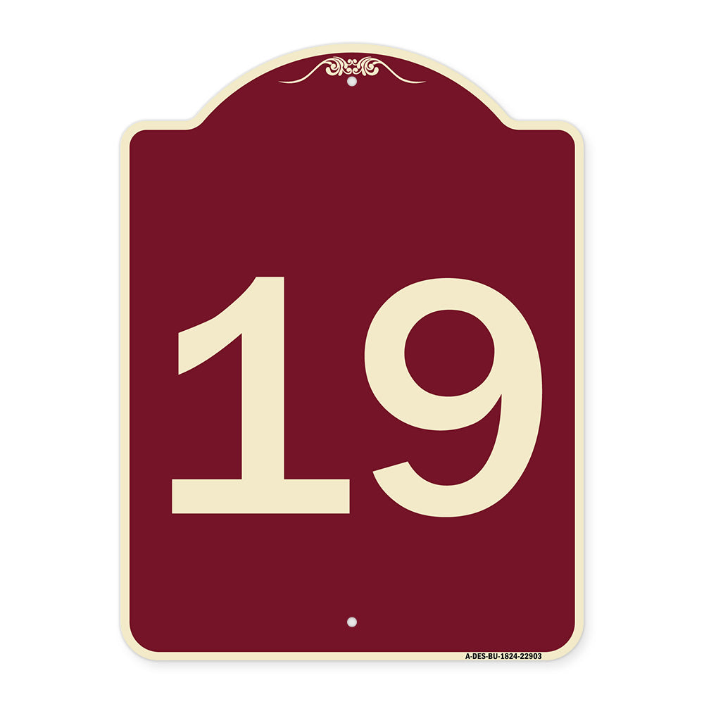 Sign with Number '19