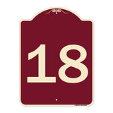 Sign with Number '18