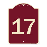 Sign with Number '17