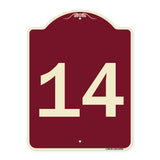 Sign with Number '14
