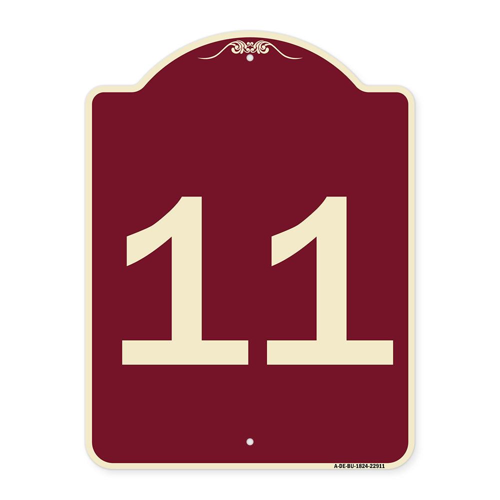 Sign with Number '11