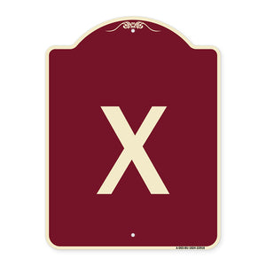 Sign with Letter X
