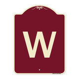 Sign with Letter W