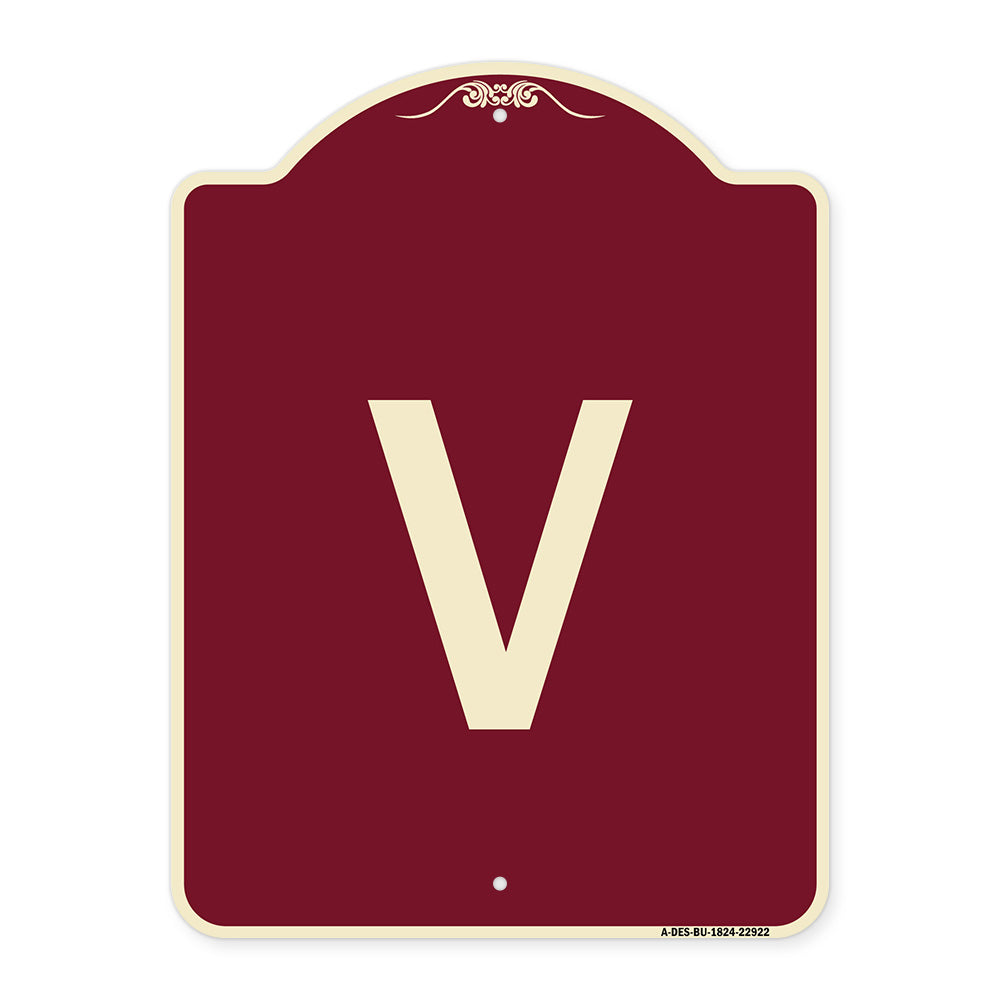 Sign with Letter V