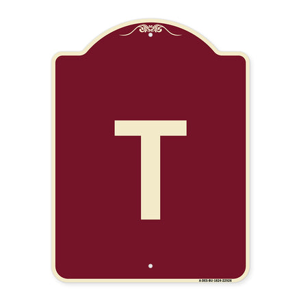 Sign with Letter T