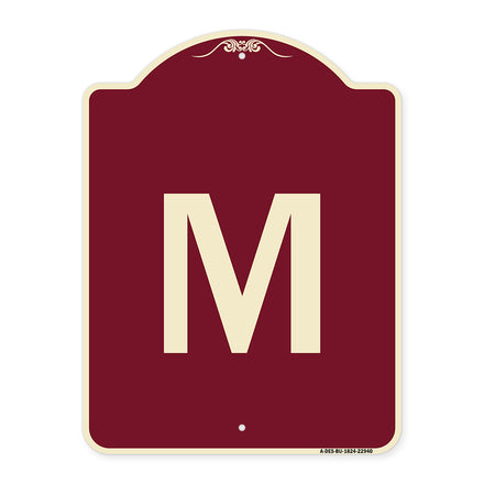 Sign with Letter M