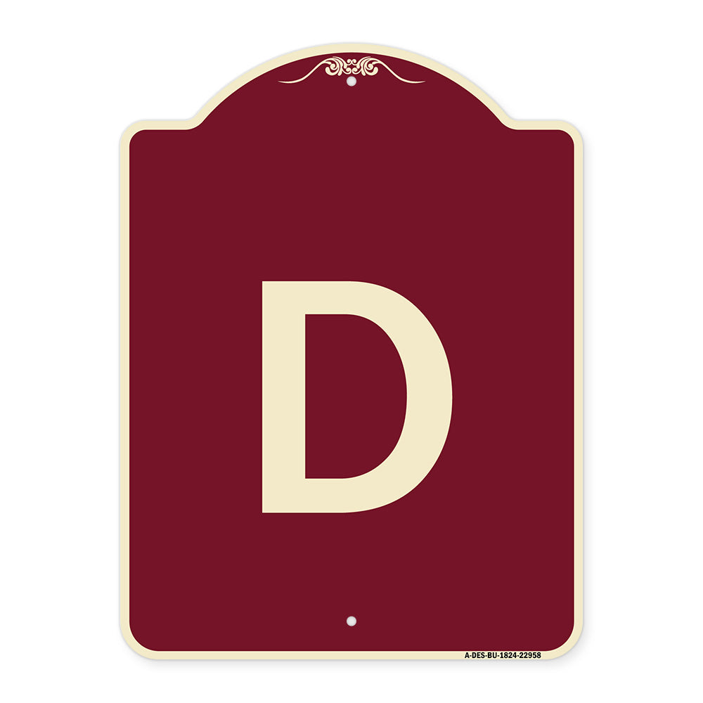 Sign with Letter D