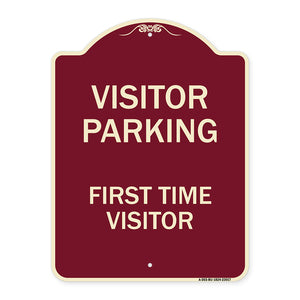 Reserved Parking Sign Visitor Parking First Time Visitor