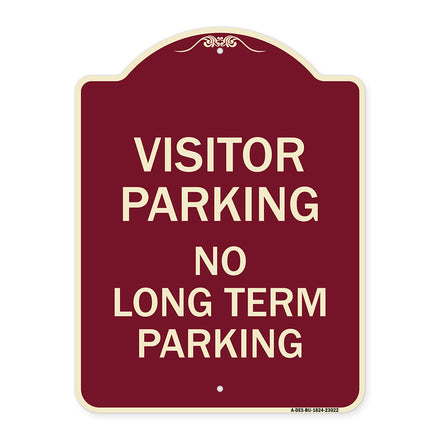 Reserved Parking Sign Visitor Parking No Long-Term Parking