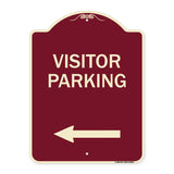 Reserved Parking Sign Visitor Parking (Arrow Pointing Left)