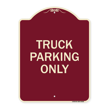 Reserved Parking Sign Truck Parking Only